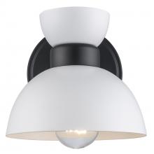 Trans Globe 71851 WH-BK - 1LT SCONCE-DOUBLE METAL SHADE-